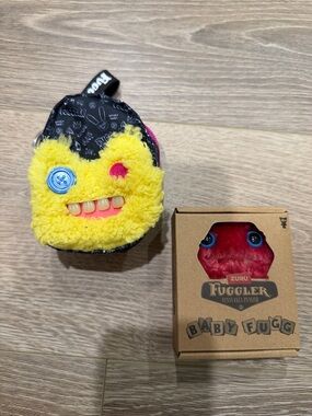 Fuggler Baby Fugg Plush Toy — Yellow Fuzzy Face nano backpack
